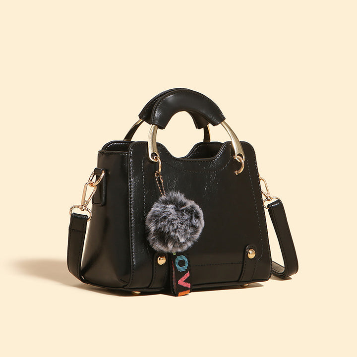Damen Handtasche mit dekorativem Kunstleder und abnehmbarem Schulterriemen Nord Taschen