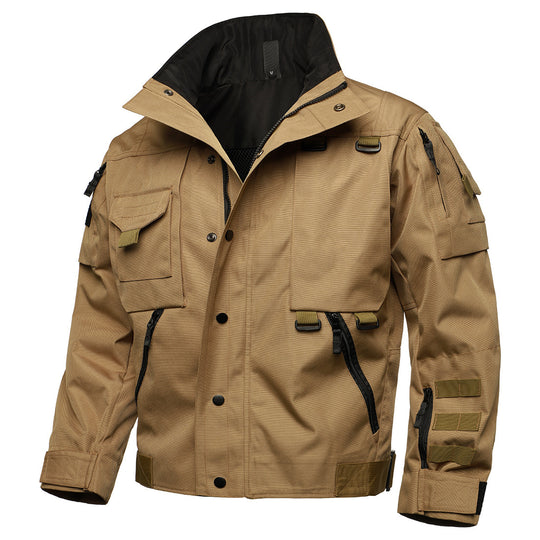 Herren Tactical Field Jacke mit Multi‑Taschen, verstellbaren Bündchen und wasserabweisender Ripstop‑Qualität Nord Taschen