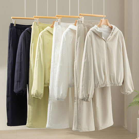 Damen Leichte Kapuzenjacke mit Kurzreißverschluss, Raglanärmeln und elastischem Saum Nord Taschen