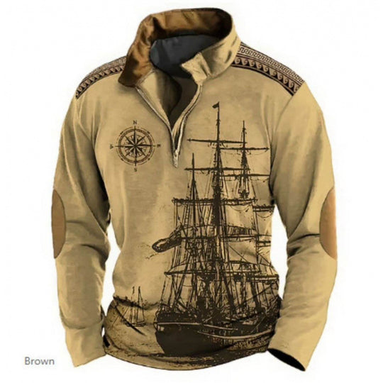 Herren attraktiver Freizeitpullover Nord Taschen