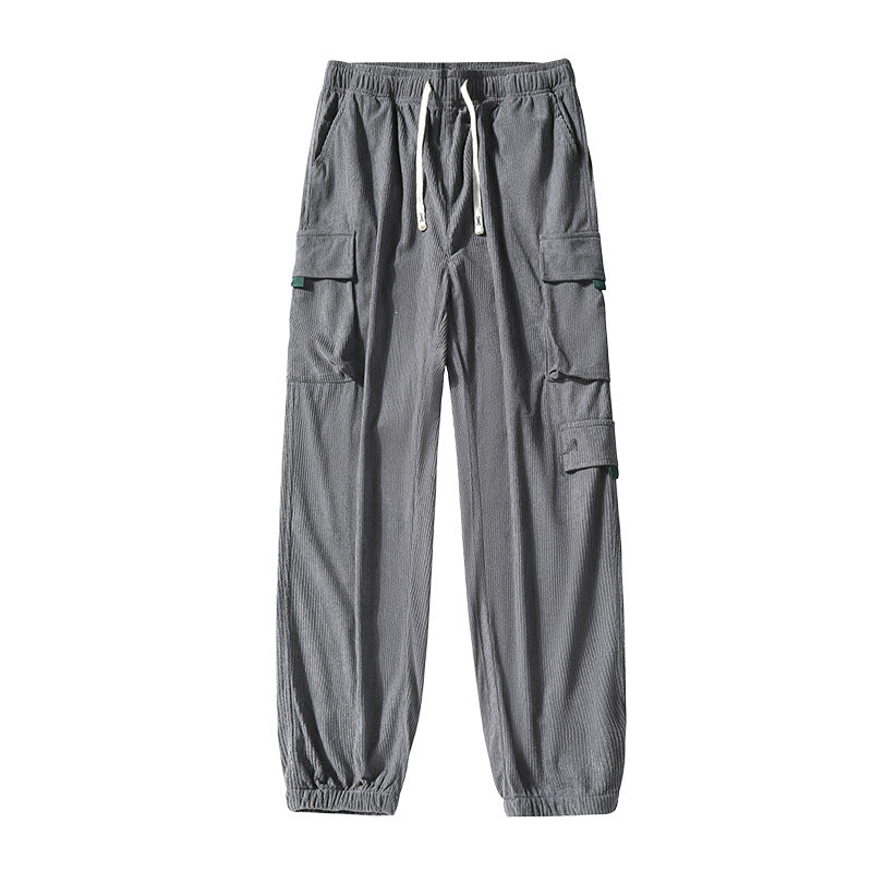 Herren Utility-Cargohose im Joggerstil aus strukturierter Baumwollmischung mit elastischem Bund & Mehrfachtaschen Nord Taschen