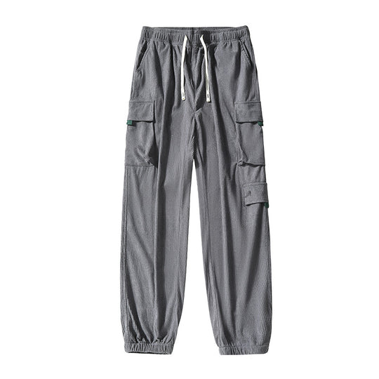 Herren Utility-Cargohose im Joggerstil aus strukturierter Baumwollmischung mit elastischem Bund & Mehrfachtaschen Nord Taschen