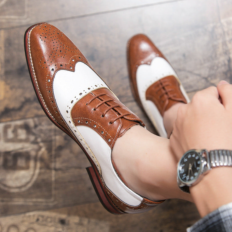 Damen elegante Brogues aus hochwertigen Leder mit klassischem Design