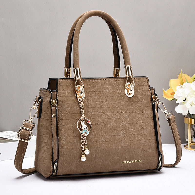 Damen Elegant strukturierte Handtasche mit abnehmbarem Tragegurt Nord Taschen