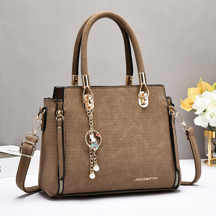Damen Elegant strukturierte Handtasche mit abnehmbarem Tragegurt Nord Taschen