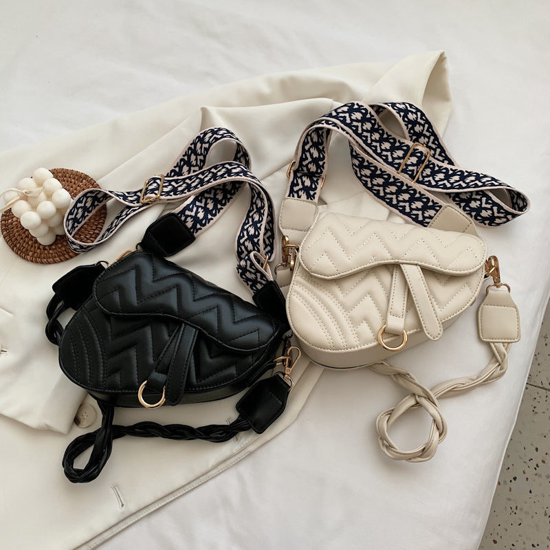 Damen modische Schultertasche mit geflochtenem Riemen Nord Taschen