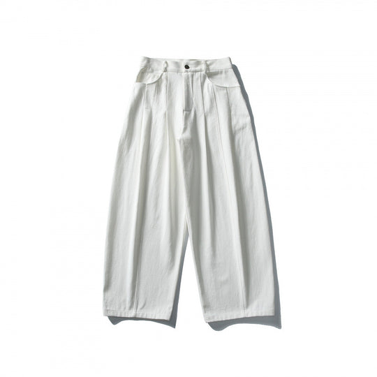 Damen Weite hochtaillierte Culotte-Hose mit Bundfalten und Eingrifftaschen Nord Taschen