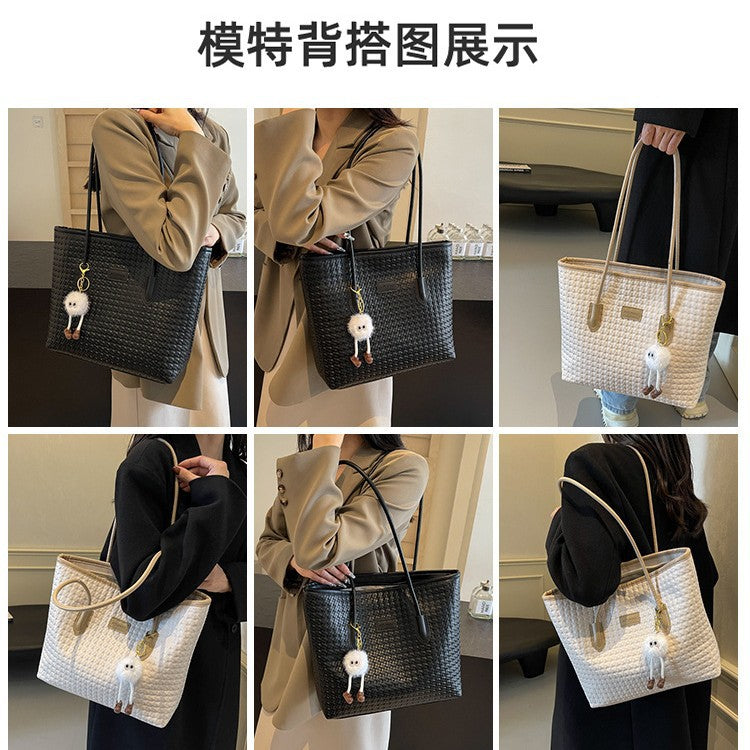 Damen elegante Beuteltasche aus geflochtenem Material Nord Taschen