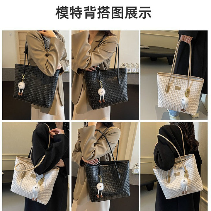 Damen elegante Beuteltasche aus geflochtenem Material Nord Taschen