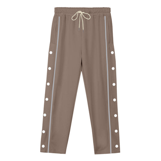 Herren Sportliche Snap-Trackhose mit seitlichen Druckknopfleisten und Tunnelzug Nord Taschen