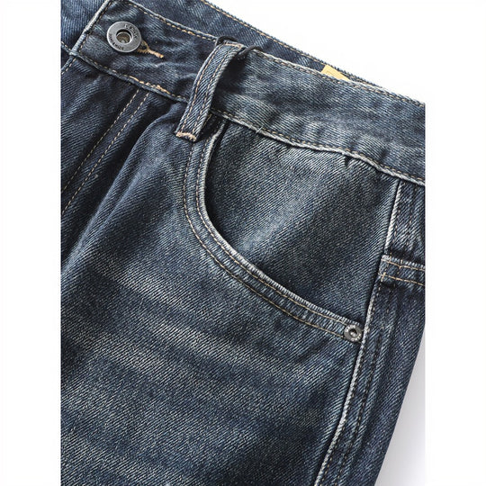 Herren Cargo-Jeans mit aufgesetzten Beintaschen und Used-Waschung Nord Taschen