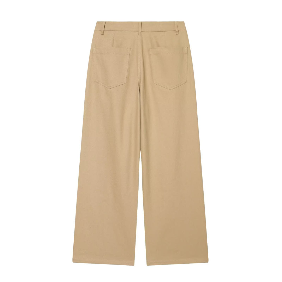 Damen Weite High-Waist Bundfaltenhose Nord Taschen