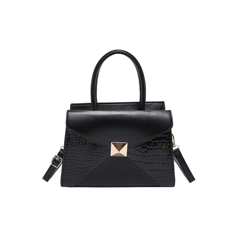 Damen elegante Handtasche mit moderner Krokodilprägung und stilvollem Verschluss Nord Taschen