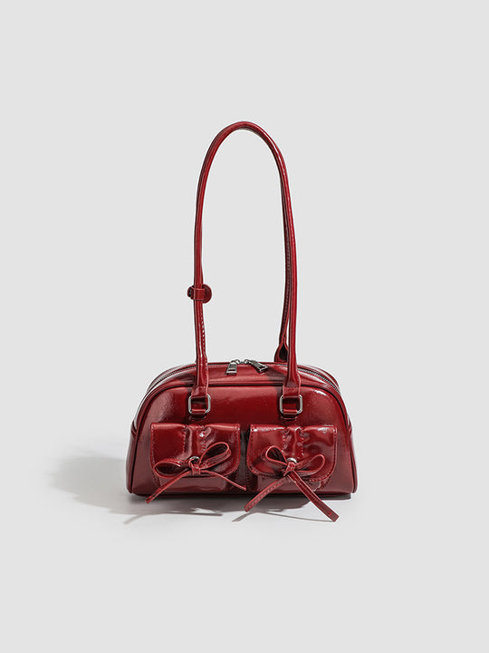 Damen Handtasche mit dekorativen Schleifen und praktischer Innenaufteilung Nord Taschen