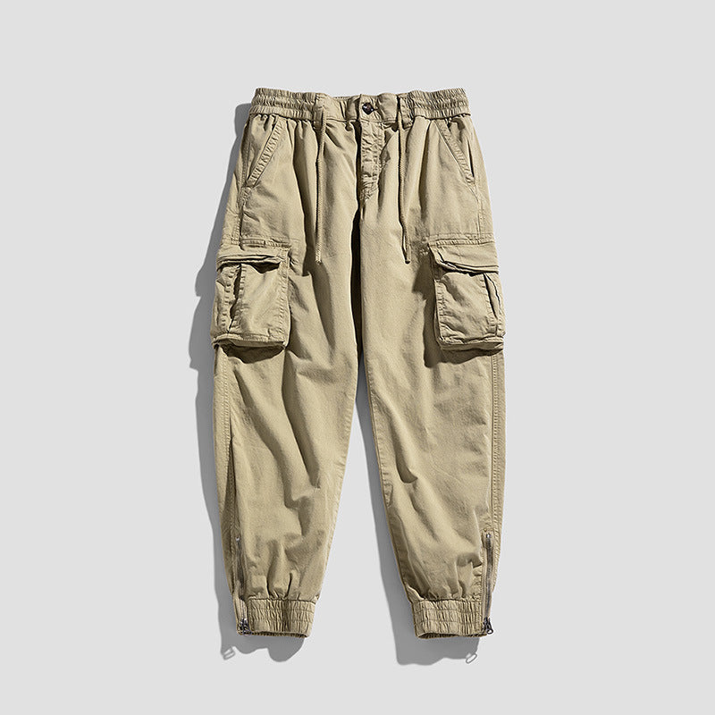 Herren Cargo-Jogginghose im Utility‑Stil mit Tunnelzugbund, Mehrfachtaschen und Reißverschluss‑Knöchel Nord Taschen