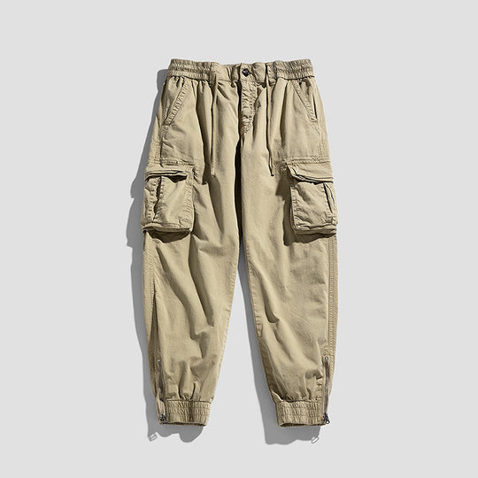 Herren Cargo-Jogginghose im Utility‑Stil mit Tunnelzugbund, Mehrfachtaschen und Reißverschluss‑Knöchel Nord Taschen