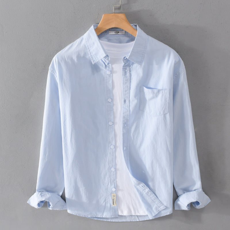 Herren Leichtes Baumwoll‑Leinen Overshirt mit Brusttasche und Relaxed‑Fit Nord Taschen
