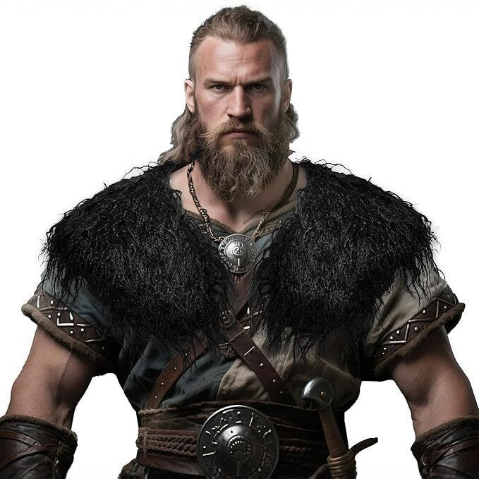 Damen Kurzes Kunstpelz‑Schultercape mit voluminösem Schalkragen und gefütterter Weste Nord Taschen