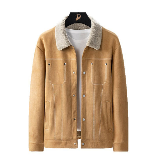 Herren Lässige Lammfelljacke Nord Taschen