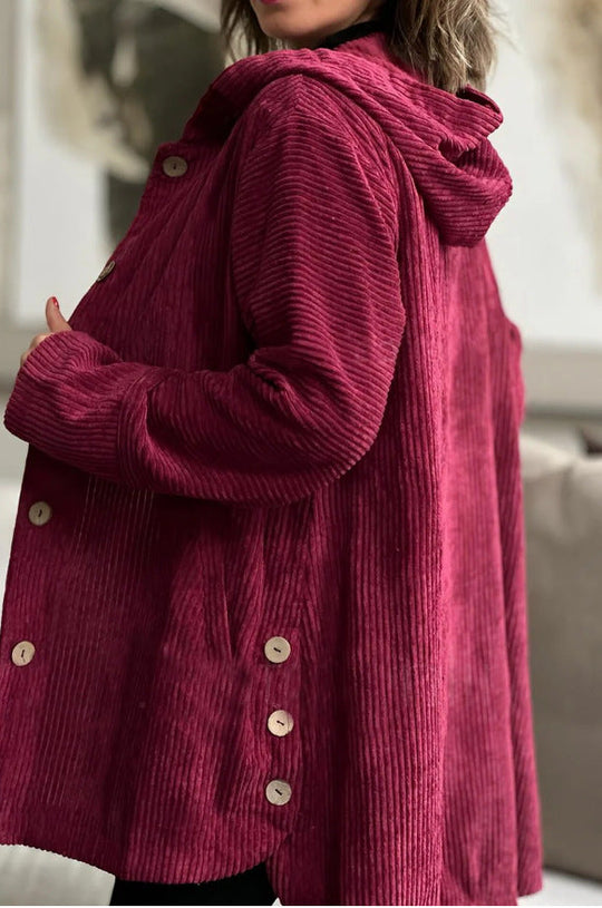 Hooded Casual-Jacke mit Fronttaschen