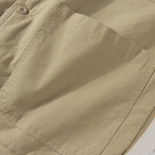 Herren Leichte gesteppte kragenlose Übergangsjacke mit Knopfleiste und aufgesetzten Taschen Nord Taschen