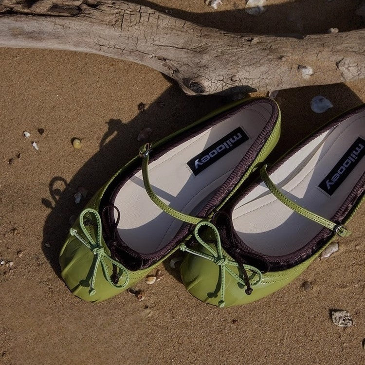 Damen Ballerinas mit modischem Punktmuster und komfortablem Fußbett