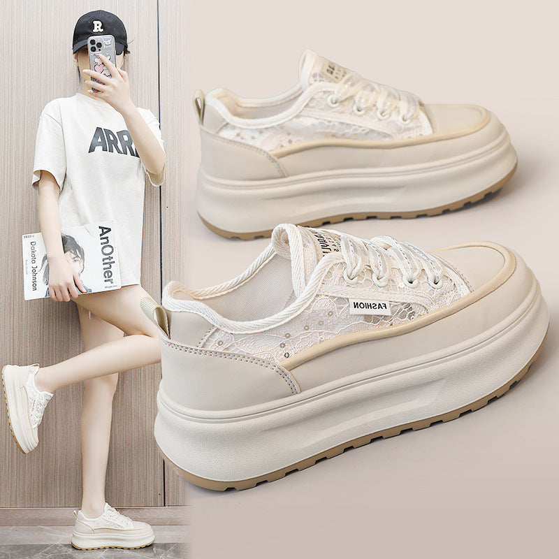 Damen modische Plateau Sneakers mit atmungsaktiver Mesh-Oberfläche und komfortabler Dämpfung Nord Taschen