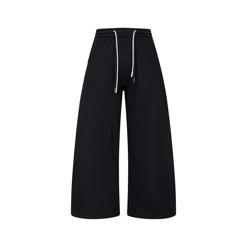 Damen Culotte-Sweatpants mit hohem Bund, Kordelzug und weitem Bein Nord Taschen
