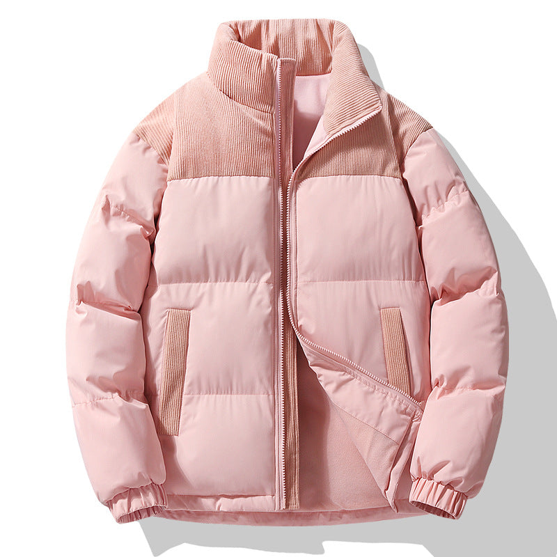 Damen Steppjacke mit Cord-Einsätzen, wattierter Thermofüllung und Stehkragen Nord Taschen