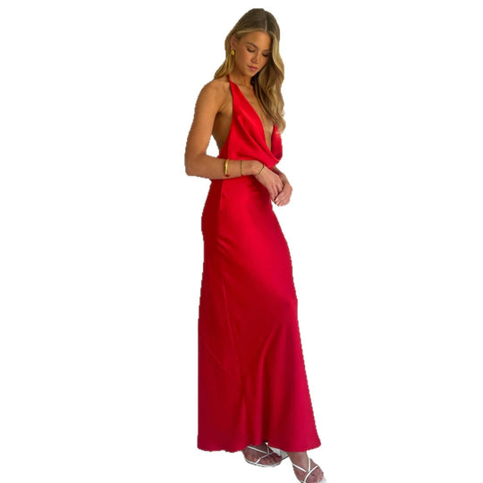 Damen Maxi-Kleid mit schulterfreiem Schnitt und elegantem Drapierungsdesign Nord Taschen