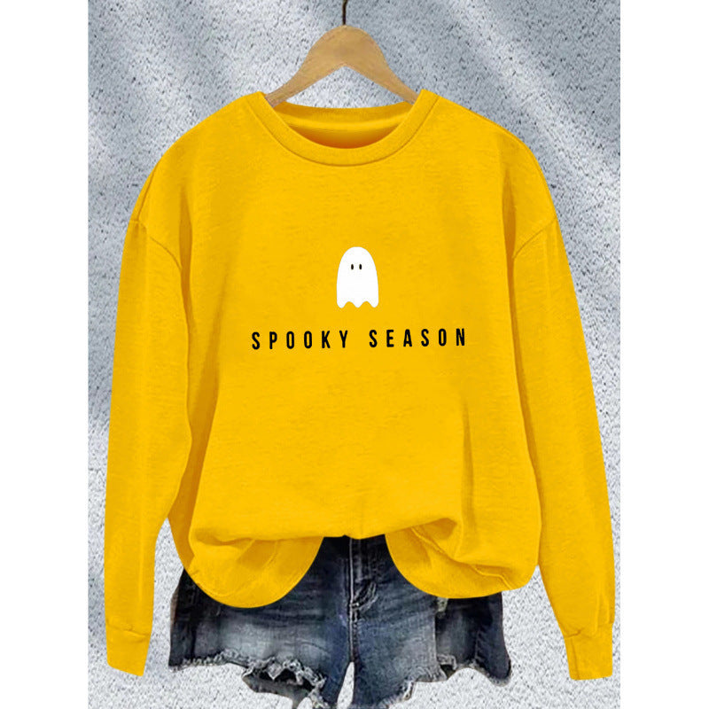 Unisex lässiges Halloween Sweatshirt mit Gespenst-Print und Oversize-Schnitt Nord Taschen