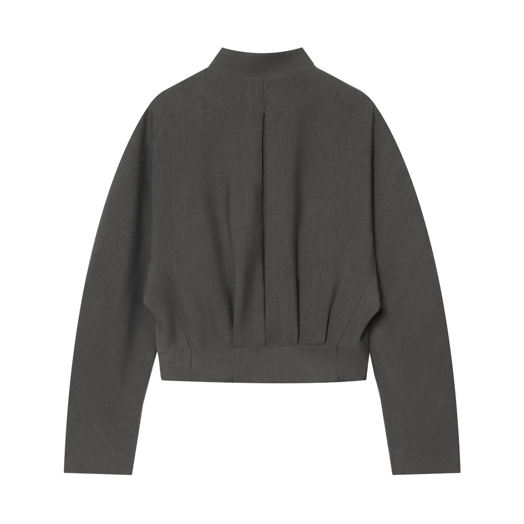 Damen Cropped-Blazer mit kastiger Silhouette und tiefem V-Ausschnitt Nord Taschen