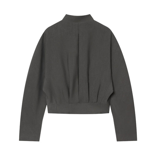 Damen Cropped-Blazer mit kastiger Silhouette und tiefem V-Ausschnitt Nord Taschen