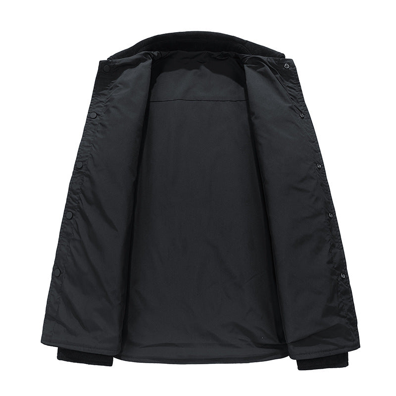 Herren Cordjacke mit Kentkragen, Brusttaschen und Druckknopfverschluss Nord Taschen