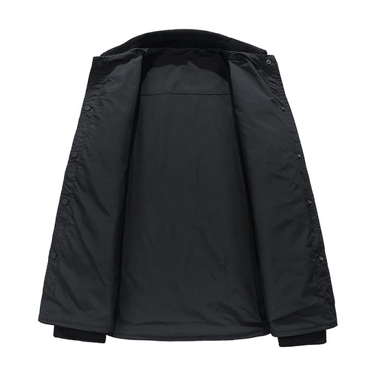 Herren Cordjacke mit Kentkragen, Brusttaschen und Druckknopfverschluss Nord Taschen
