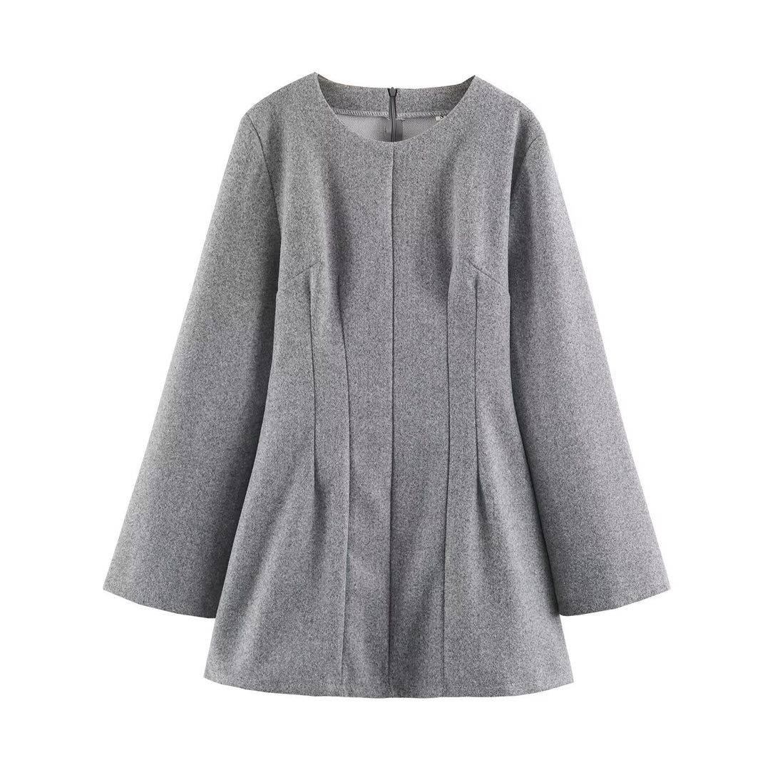 Damen Kurzmantel mit taillierter Glocken‑Silhouette und Wiener Nähten Nord Taschen