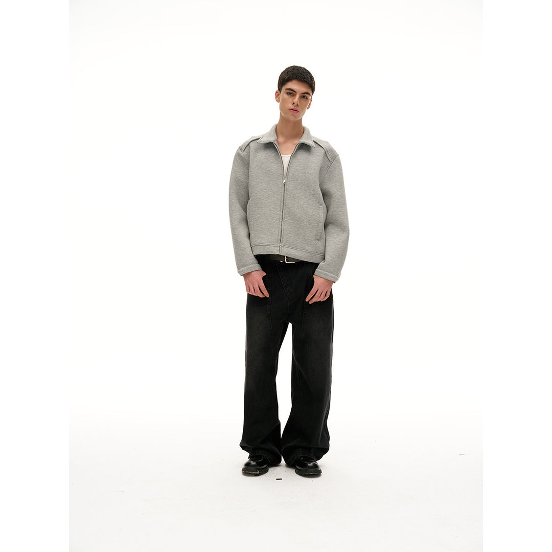 Damen Leichte Boxy‑Sweatjacke mit Hemdkragen, durchgehendem Reißverschluss und verdeckten Seitentaschen Nord Taschen