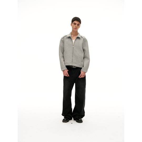 Damen Leichte Boxy‑Sweatjacke mit Hemdkragen, durchgehendem Reißverschluss und verdeckten Seitentaschen Nord Taschen