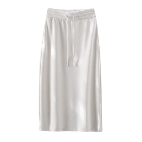 Damen Midirock aus weichem Jersey mit elastischem Bund und Kordelzug Nord Taschen