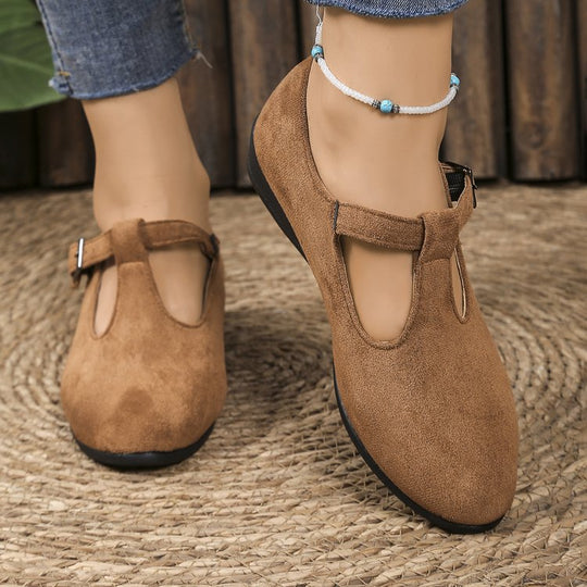 Damen elegante Wedge-Pantoletten mit überkreuzten Riemen und komfortablem Fußbett