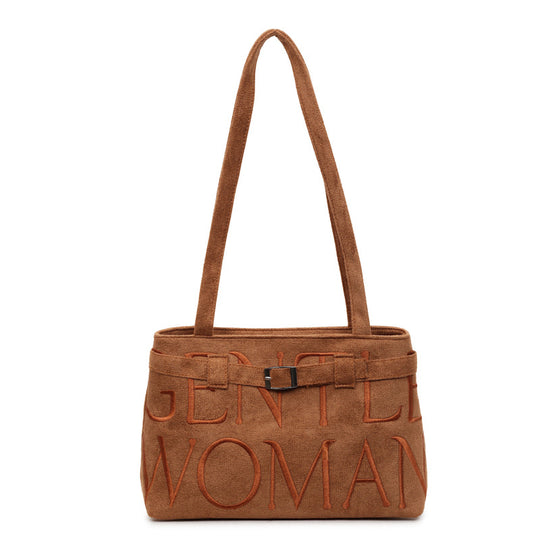 Damen modische Henkeltasche mit prägnanter Schriftprägung Nord Taschen