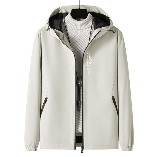 Herren Leichte Outdoor-Jacke mit verstellbarem Kapuzenkragen Nord Taschen