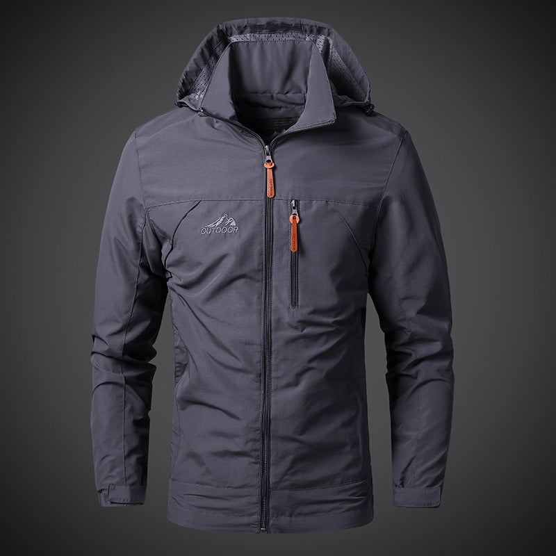 Herren Leichte Outdoor-Jacke mit verstellbarer Kapuze Nord Taschen