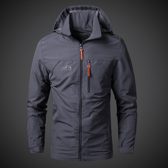 Herren Leichte Outdoor-Jacke mit verstellbarer Kapuze Nord Taschen