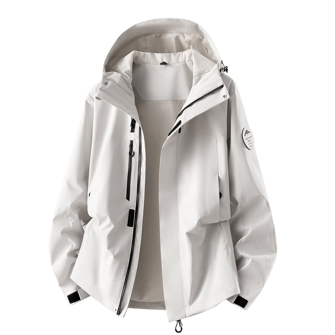 Herren wasserdichte Outdoorjacke mit abnehmbarer Fleece-Innenjacke Nord Taschen