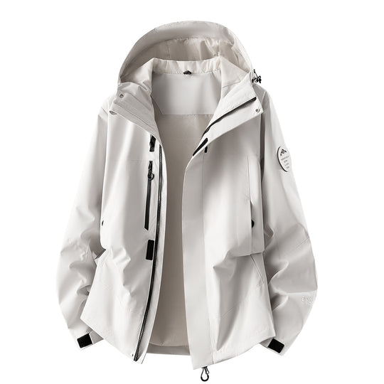 Herren wasserdichte Outdoorjacke mit abnehmbarer Fleece-Innenjacke Nord Taschen