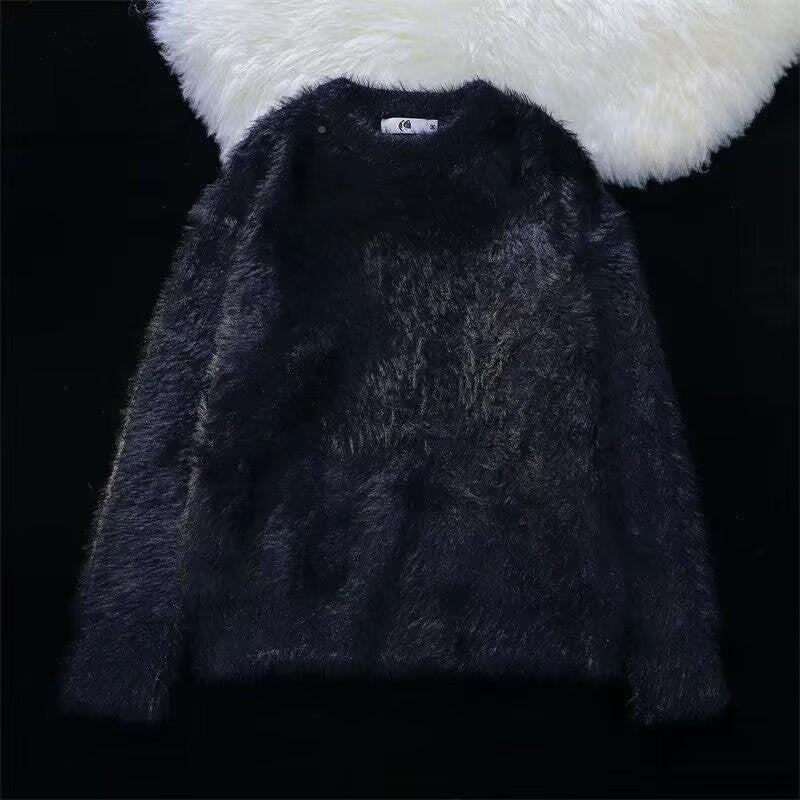 Damen Weicher Grobstrickpullover mit Rundhalsausschnitt Nord Taschen