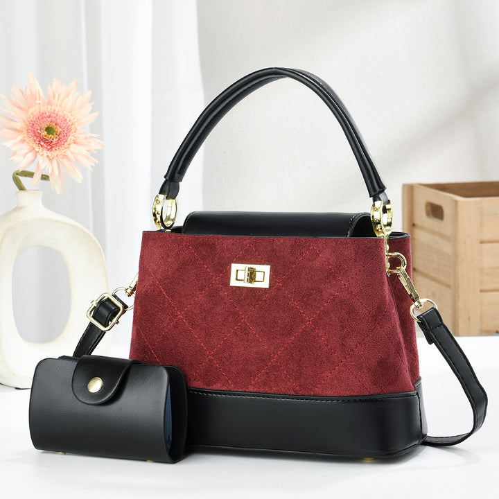 Damen elegante Handtasche mit luxuriösem Steppdesign und abnehmbarer Clutch Nord Taschen