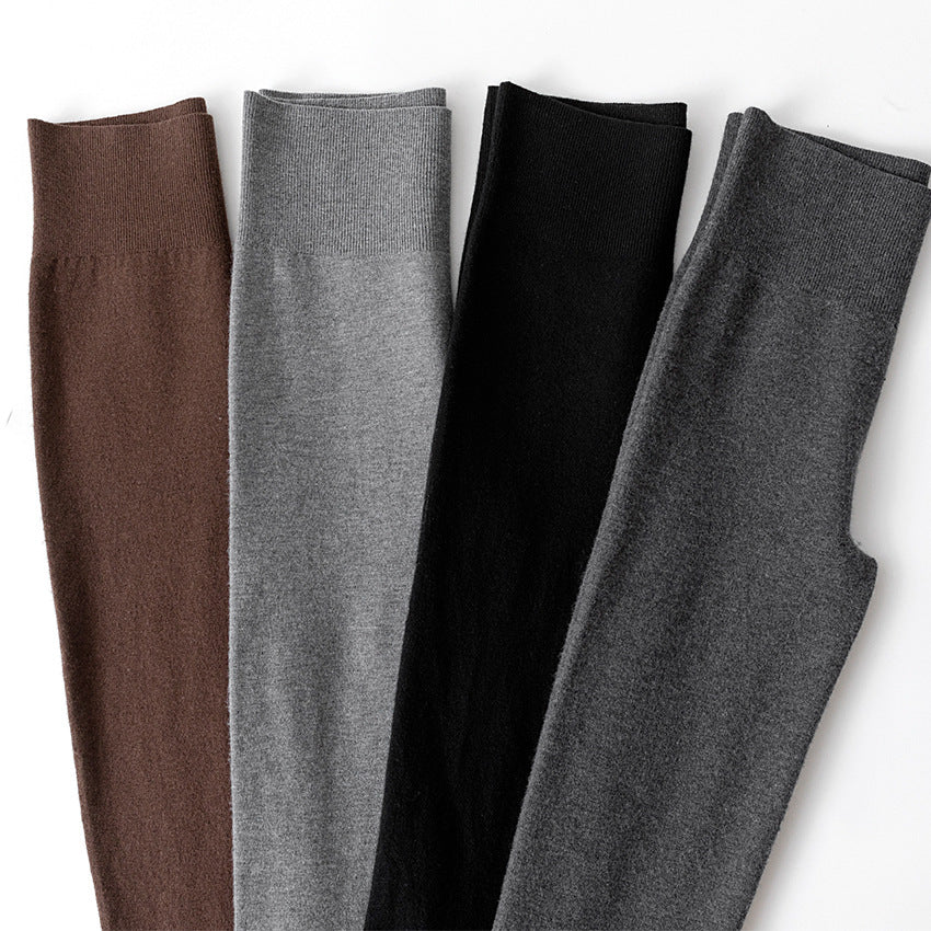 Damen Hochtaillierte Feinstrick-Leggings mit nahtlosem Komfortbund Nord Taschen