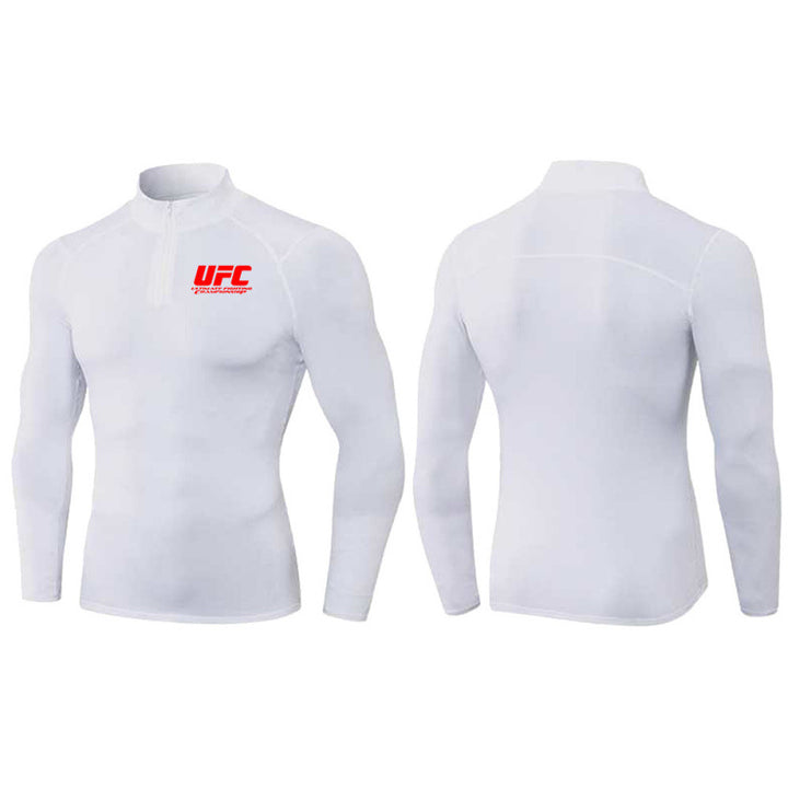 Herren eng anliegendes Kompressionsshirt mit kurzem Reißverschluss und langen Ärmeln Nord Taschen